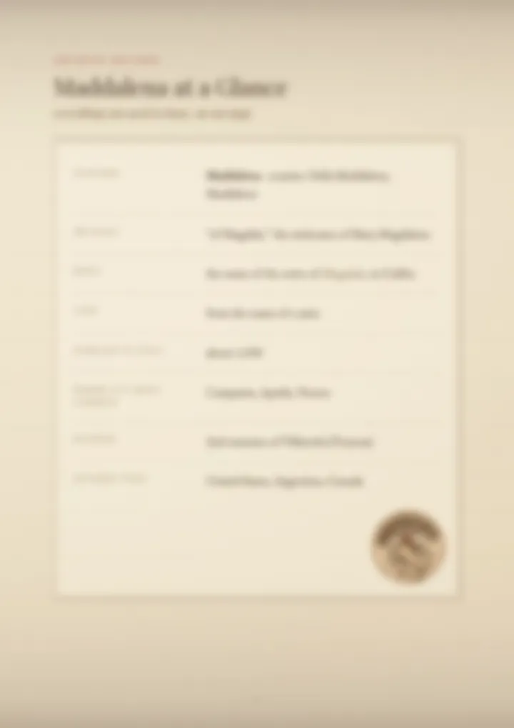 A blurred page from the PDF on the Maddalena surname