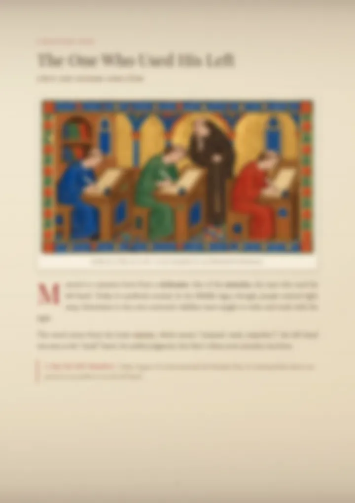 A blurred page from the PDF on the Mancini surname