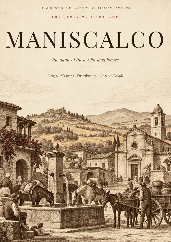 Cover of the PDF on the Maniscalco surname