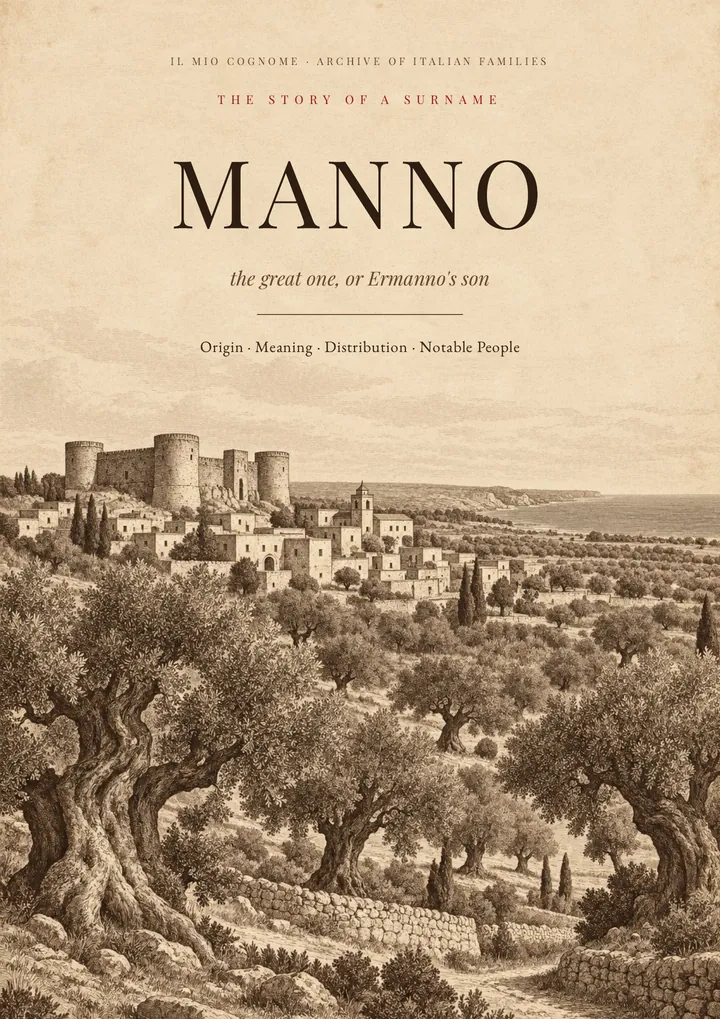 Cover of the PDF on the Manno surname