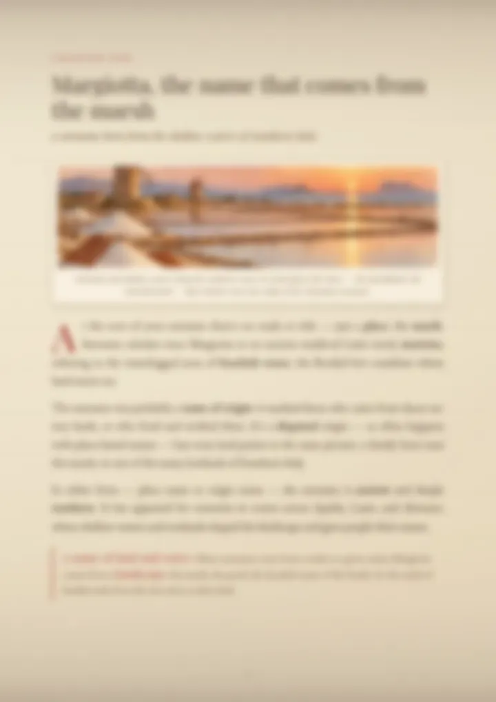 A blurred page from the PDF on the Margiotta surname