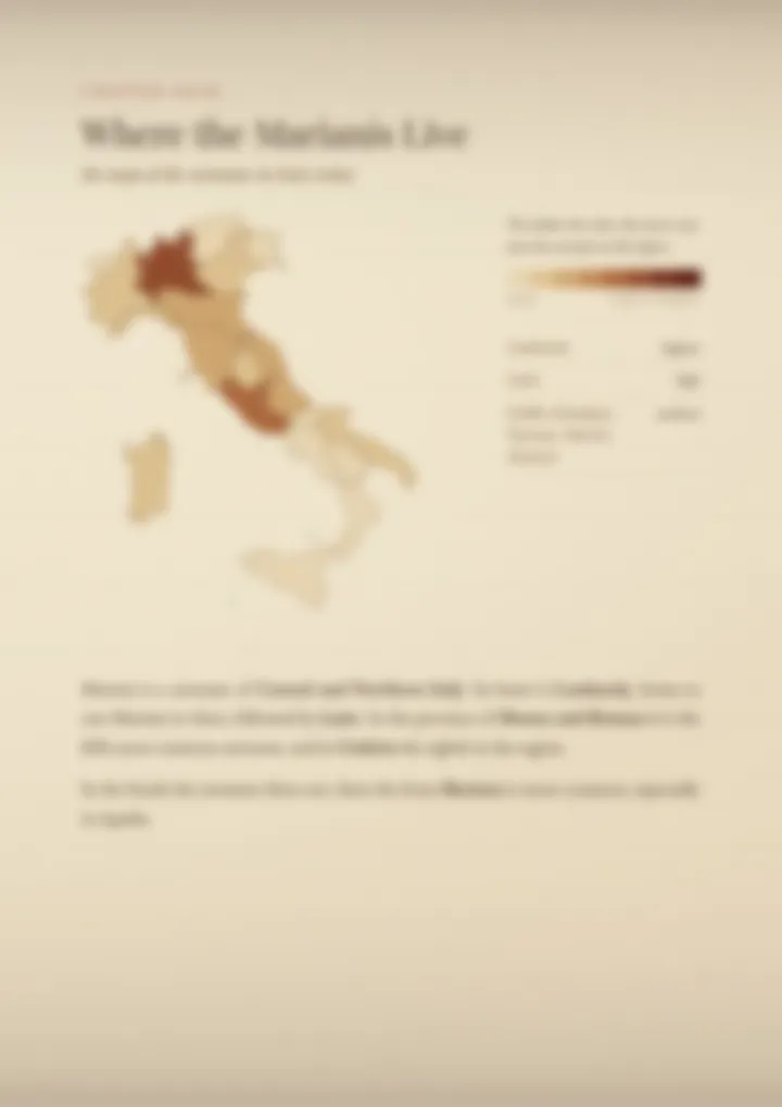 A blurred page from the PDF on the Mariani surname