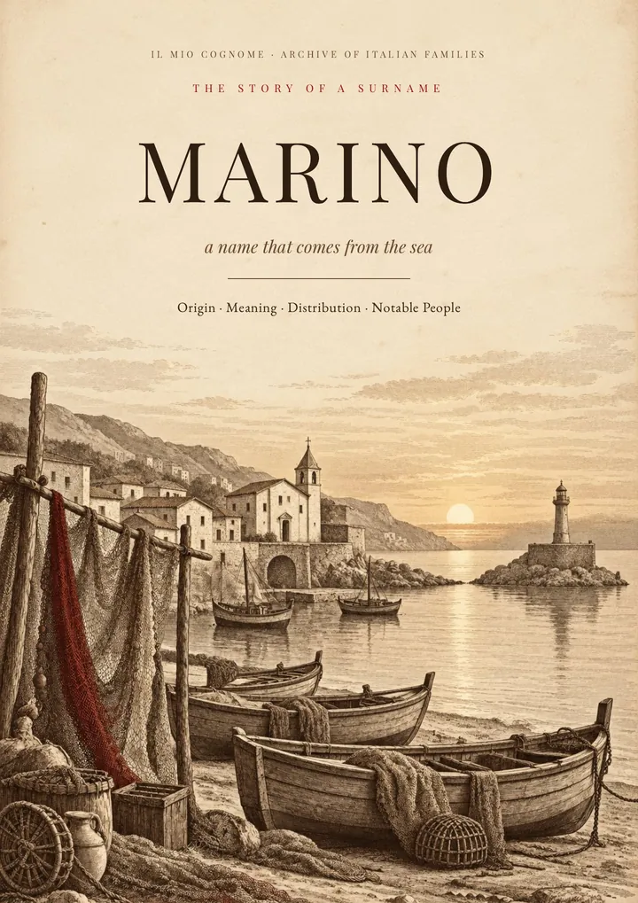 Cover of the PDF on the Marino surname