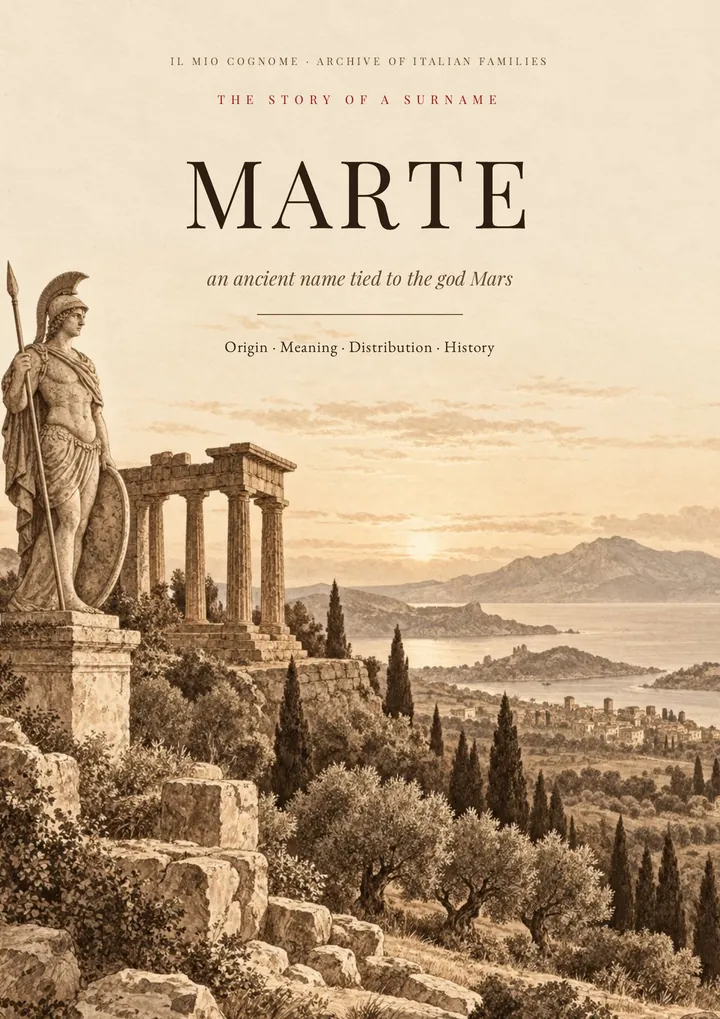 Cover of the PDF on the Marte surname