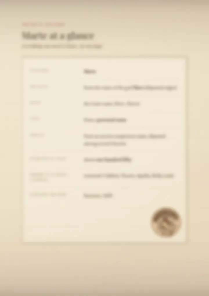 A blurred page from the PDF on the Marte surname