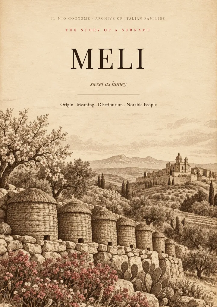 Cover of the PDF on the Meli surname