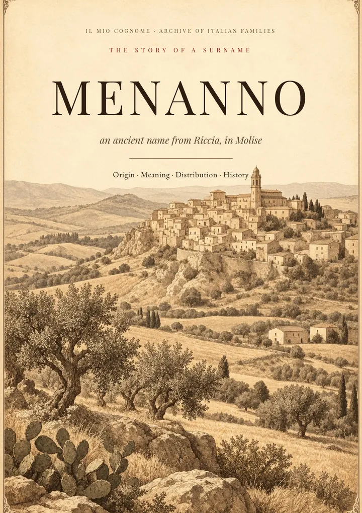 Cover of the PDF on the Menanno surname
