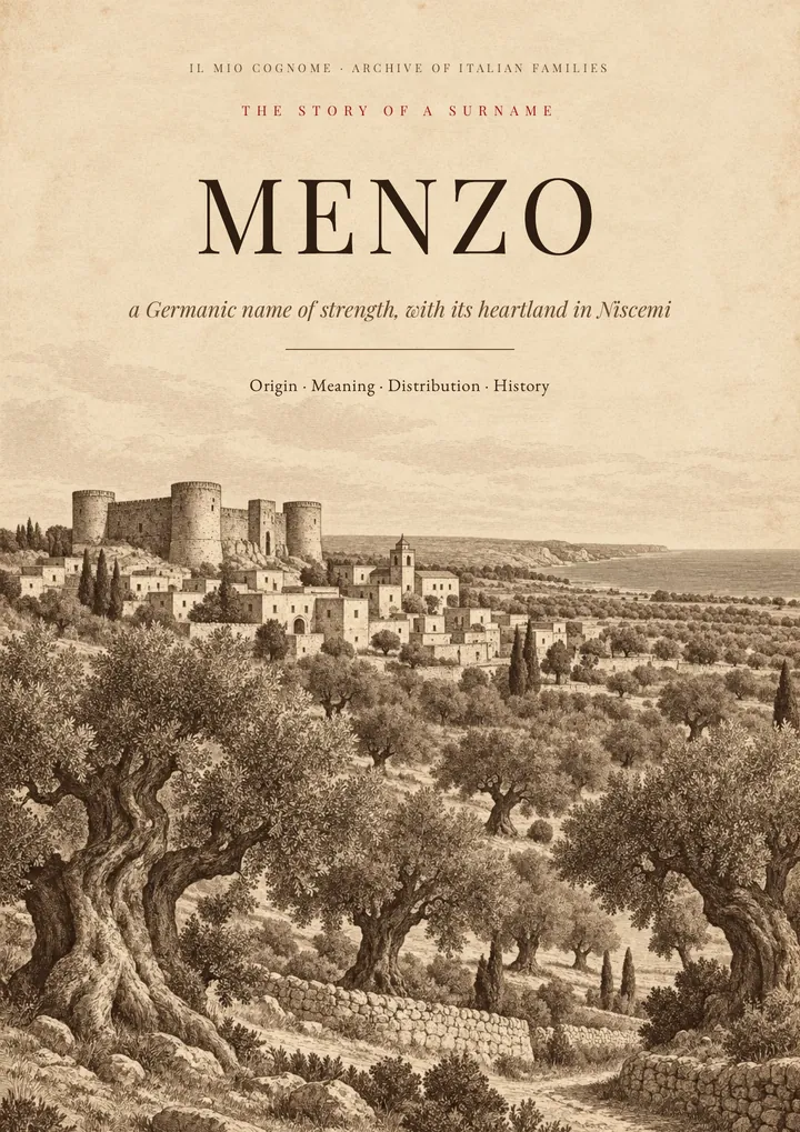 Cover of the PDF on the Menzo surname