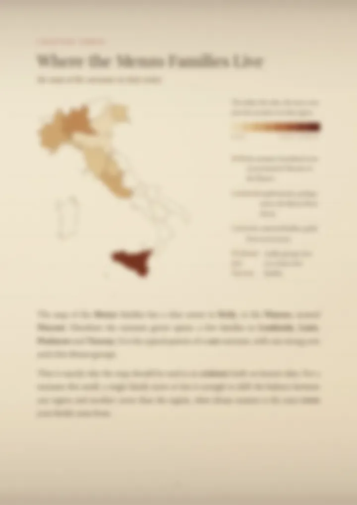 A blurred page from the PDF on the Menzo surname