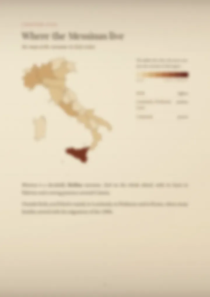 A blurred page from the PDF on the Messina surname
