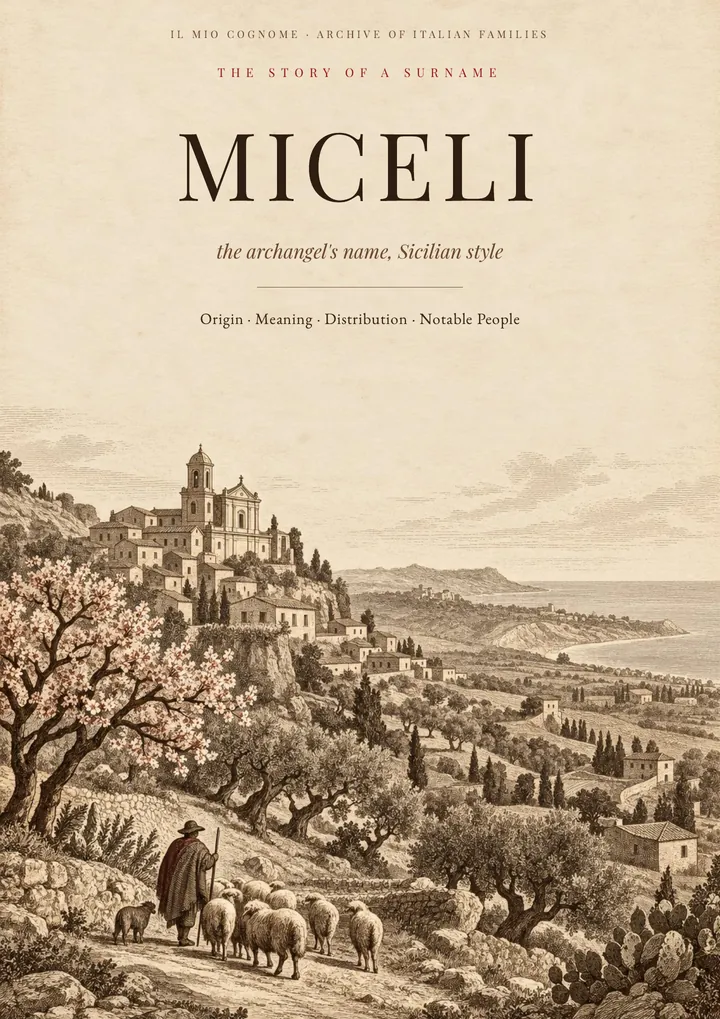 Cover of the PDF on the Miceli surname