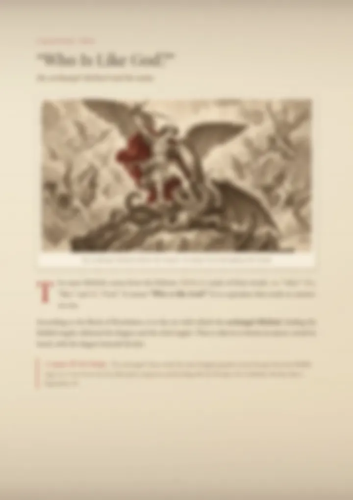 A blurred page from the PDF on the Miceli surname