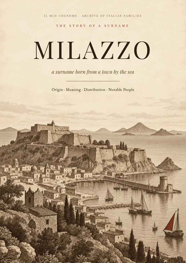 Cover of the PDF on the Milazzo surname