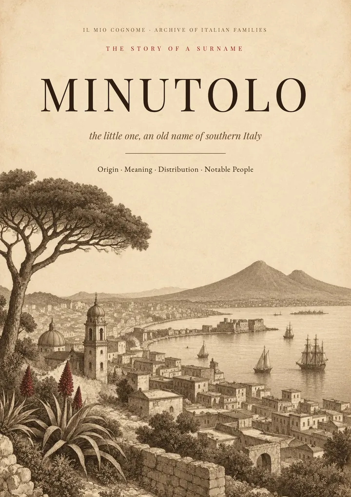 Cover of the PDF on the Minutolo surname