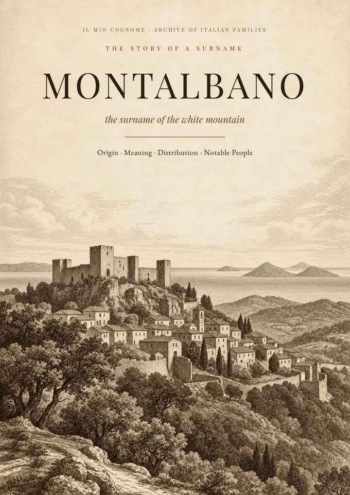 Cover of the PDF on the Montalbano surname