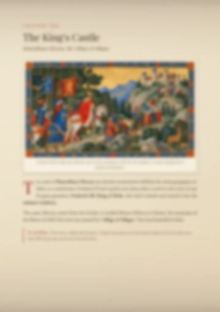 A blurred page from the PDF on the Montalbano surname
