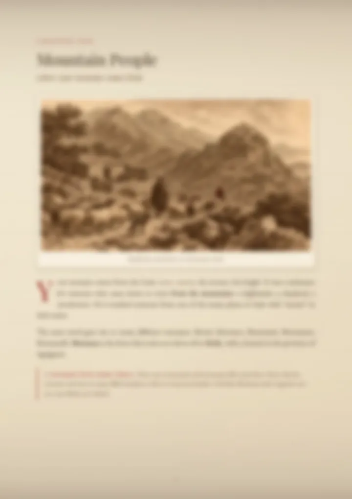A blurred page from the PDF on the Montana surname