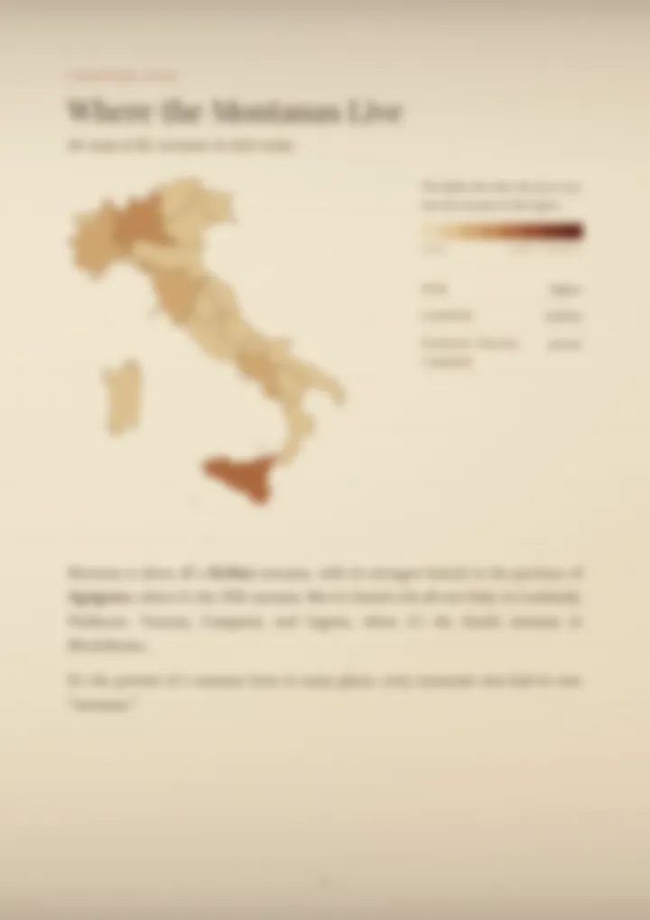 A blurred page from the PDF on the Montana surname