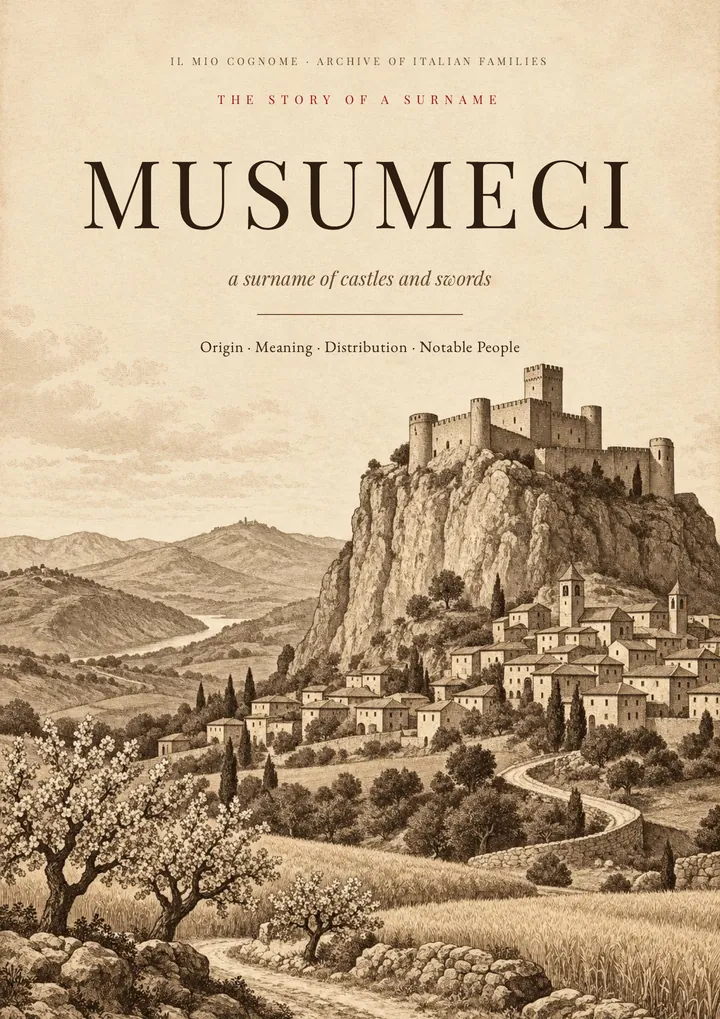 Cover of the PDF on the Musumeci surname
