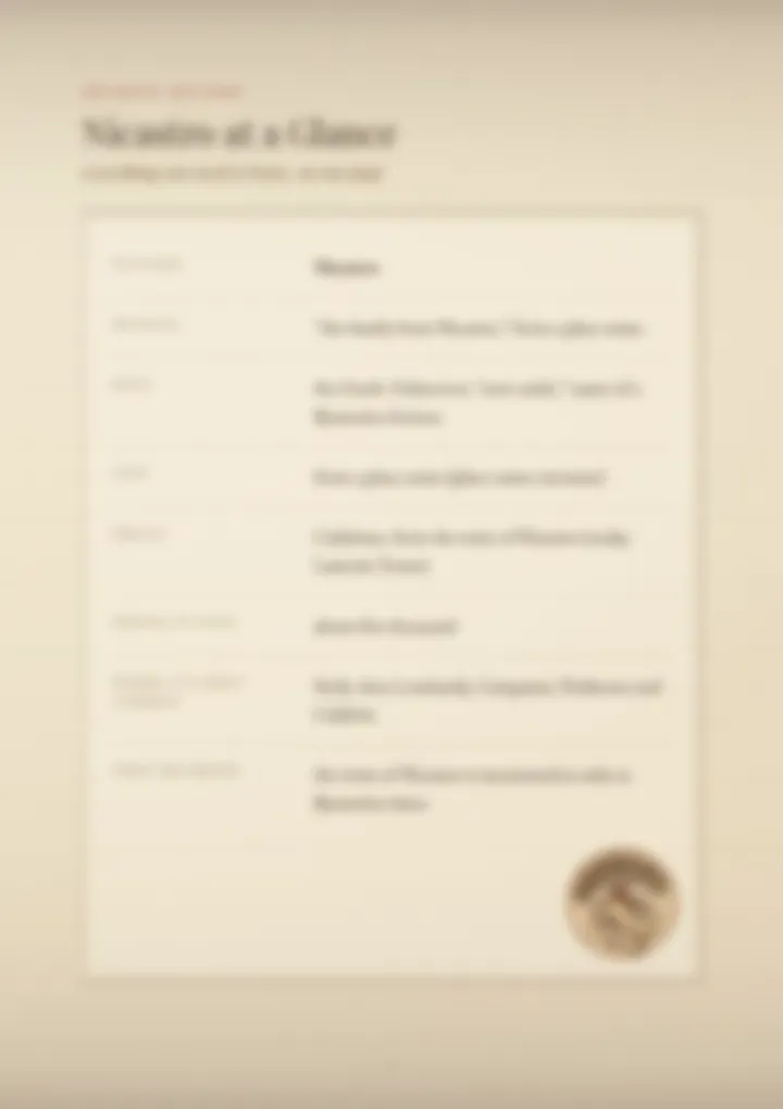 A blurred page from the PDF on the Nicastro surname