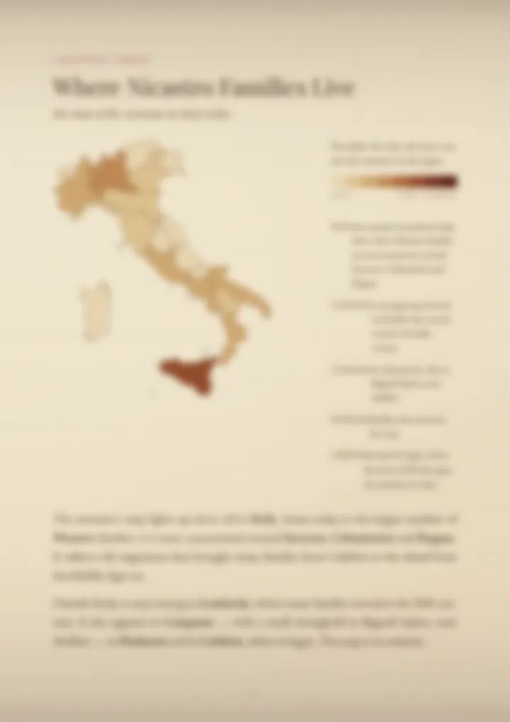 A blurred page from the PDF on the Nicastro surname