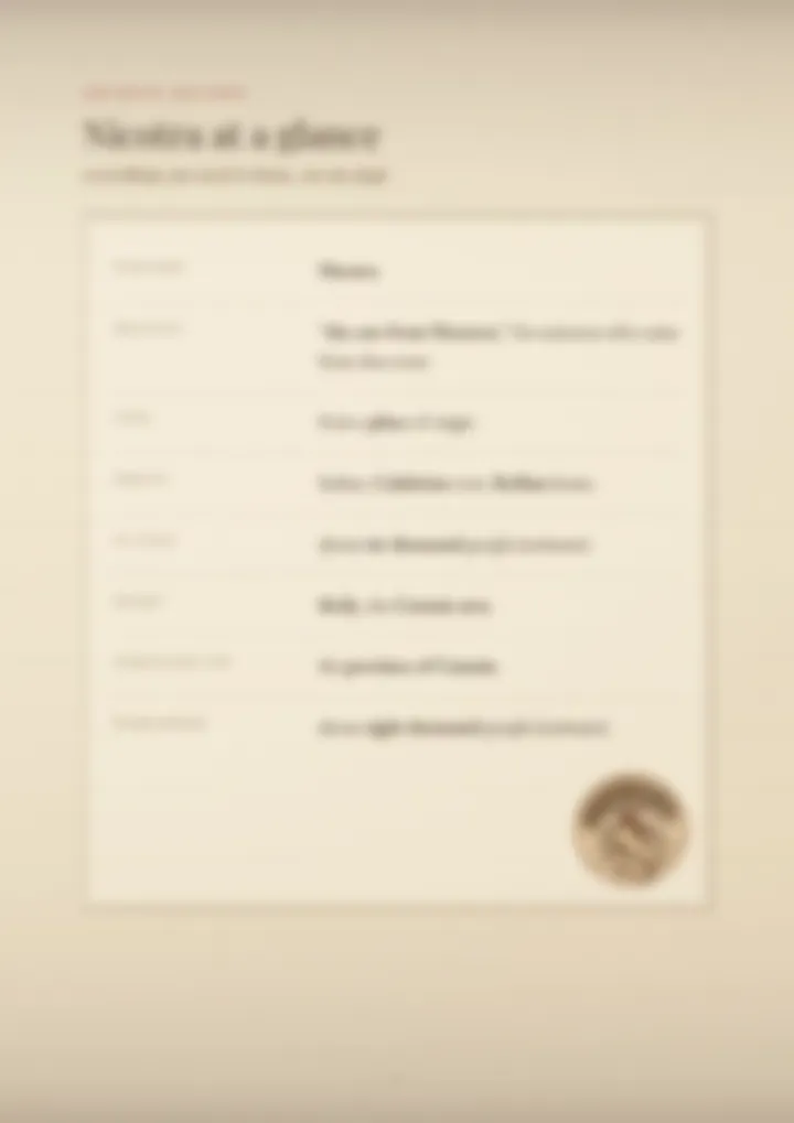 A blurred page from the PDF on the Nicotra surname