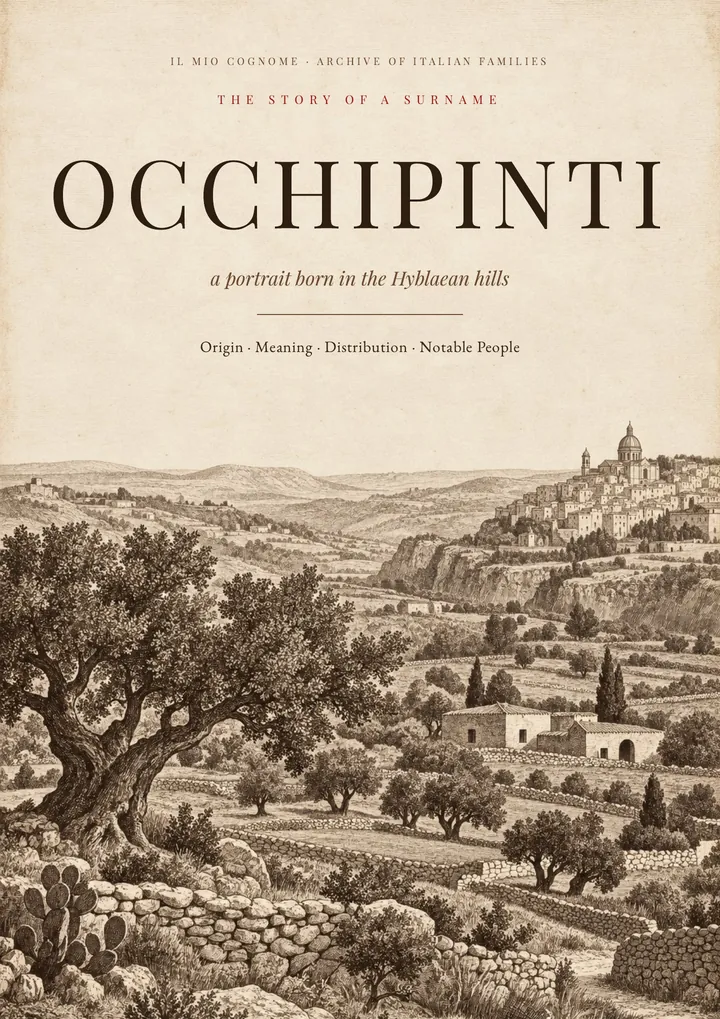 Cover of the PDF on the Occhipinti surname