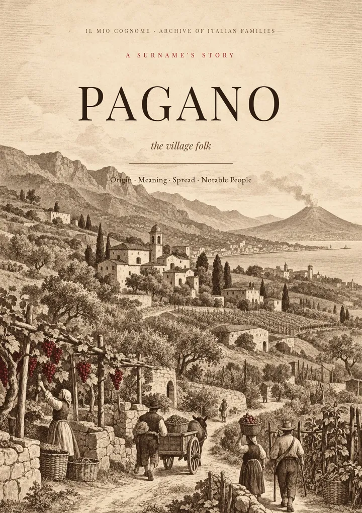Cover of the PDF on the Pagano surname