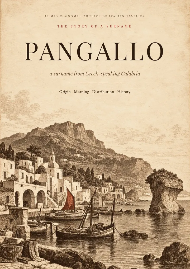 Cover of the PDF on the Pangallo surname