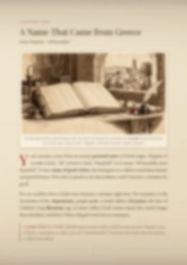 A blurred page from the PDF on the Pangallo surname