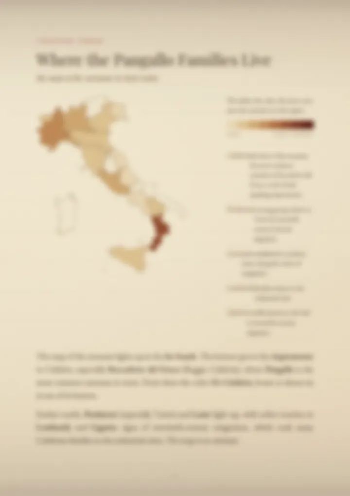 A blurred page from the PDF on the Pangallo surname