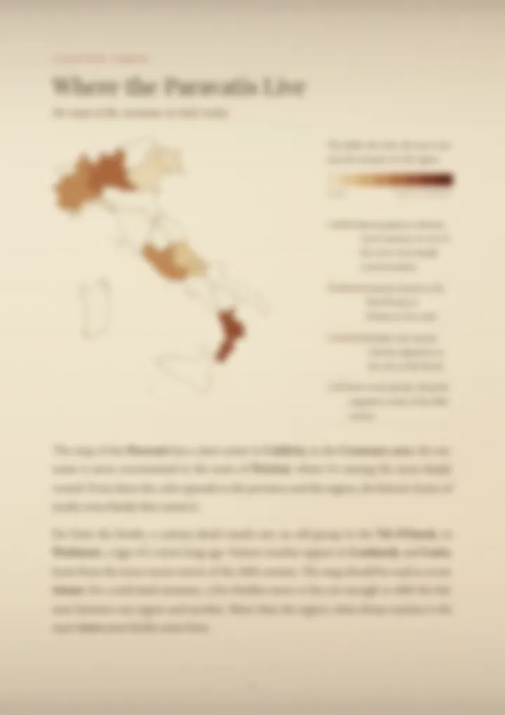 A blurred page from the PDF on the Paravati surname
