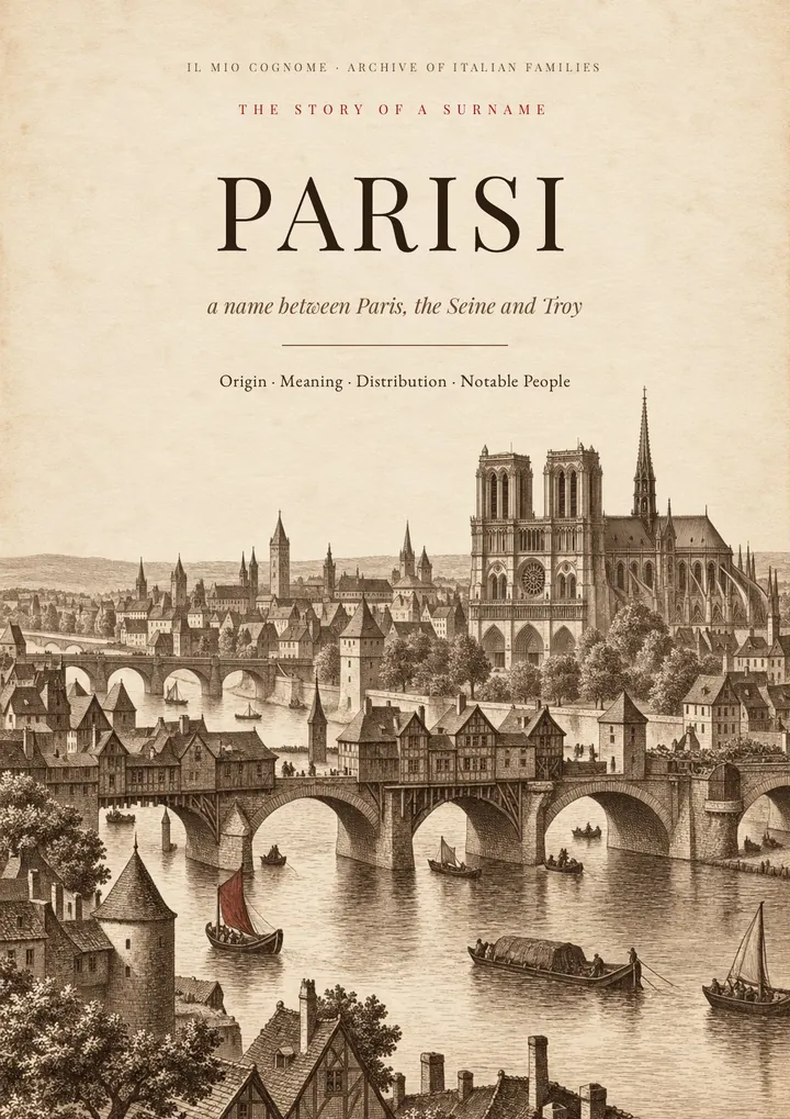 Cover of the PDF on the Parisi surname