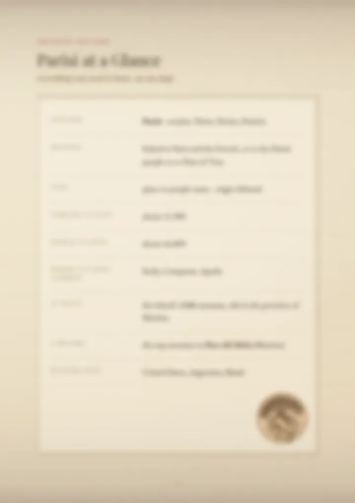 A blurred page from the PDF on the Parisi surname