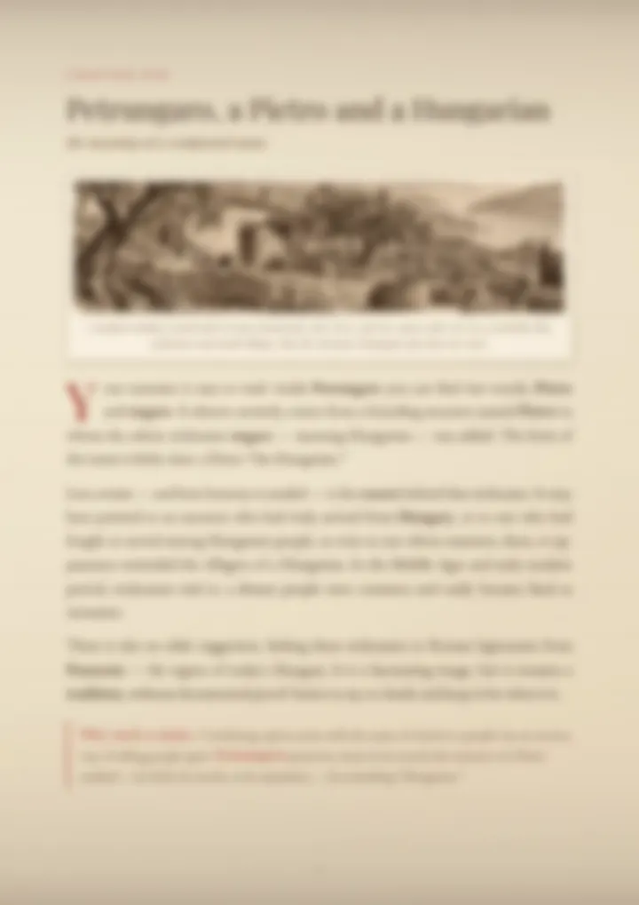 A blurred page from the PDF on the Petrungaro surname