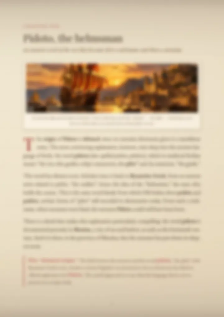 A blurred page from the PDF on the Pidoto surname