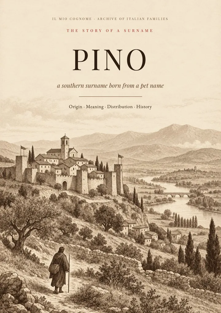 Cover of the PDF on the Pino surname