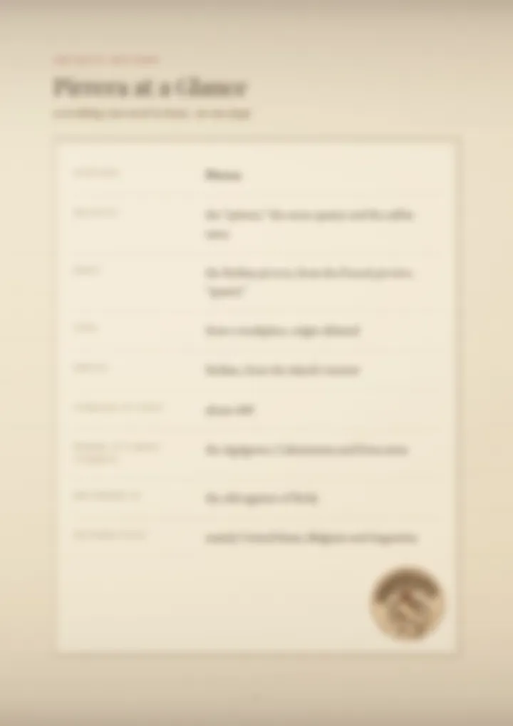 A blurred page from the PDF on the Pirrera surname
