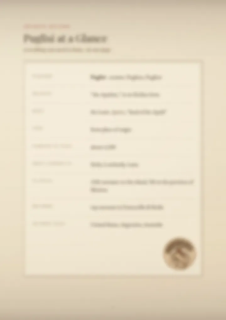 A blurred page from the PDF on the Puglisi surname
