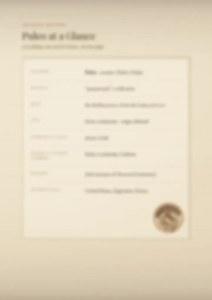 A blurred page from the PDF on the Puleo surname