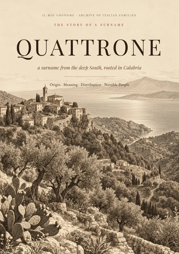 Cover of the PDF on the Quattrone surname