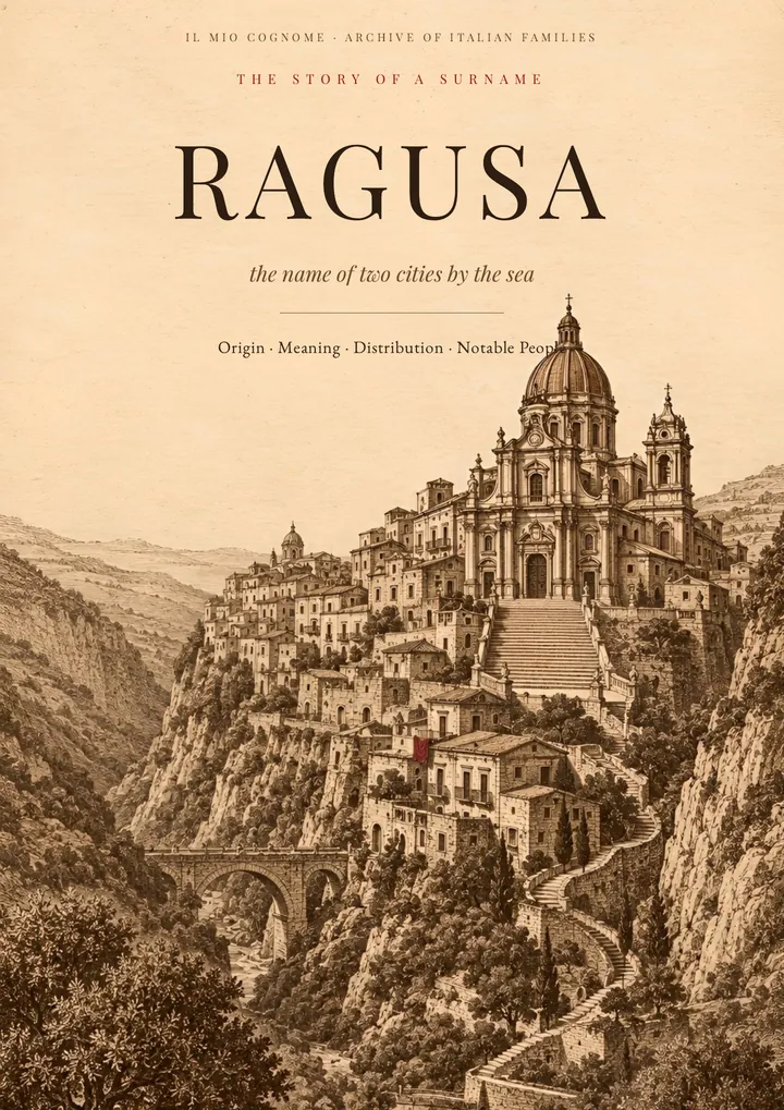 Cover of the PDF on the Ragusa surname