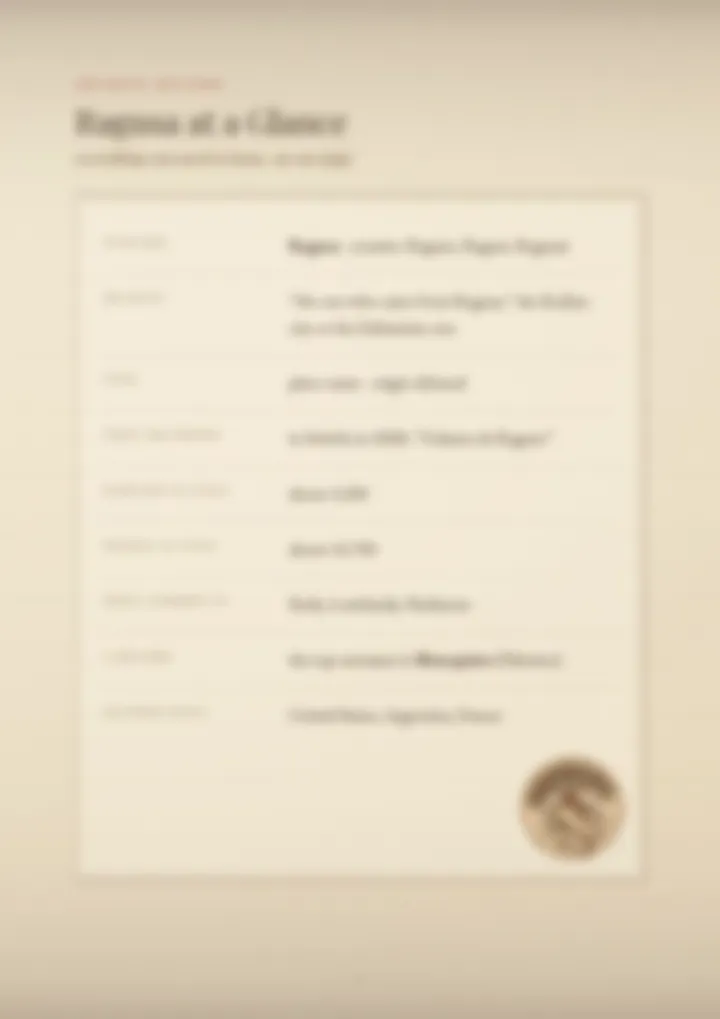 A blurred page from the PDF on the Ragusa surname