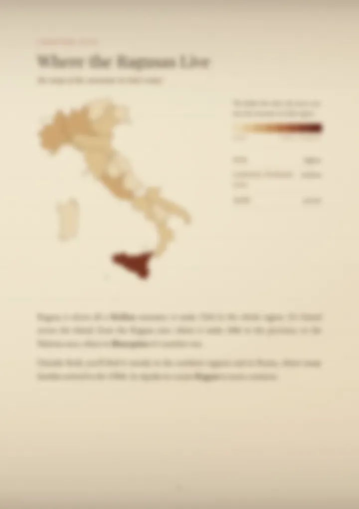 A blurred page from the PDF on the Ragusa surname