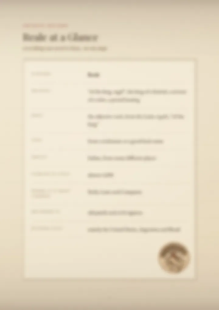 A blurred page from the PDF on the Reale surname