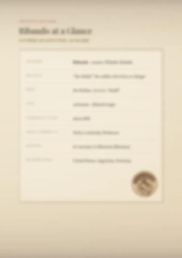 A blurred page from the PDF on the Ribaudo surname