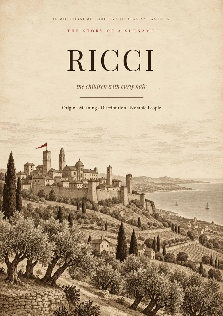 Cover of the PDF on the Ricci surname