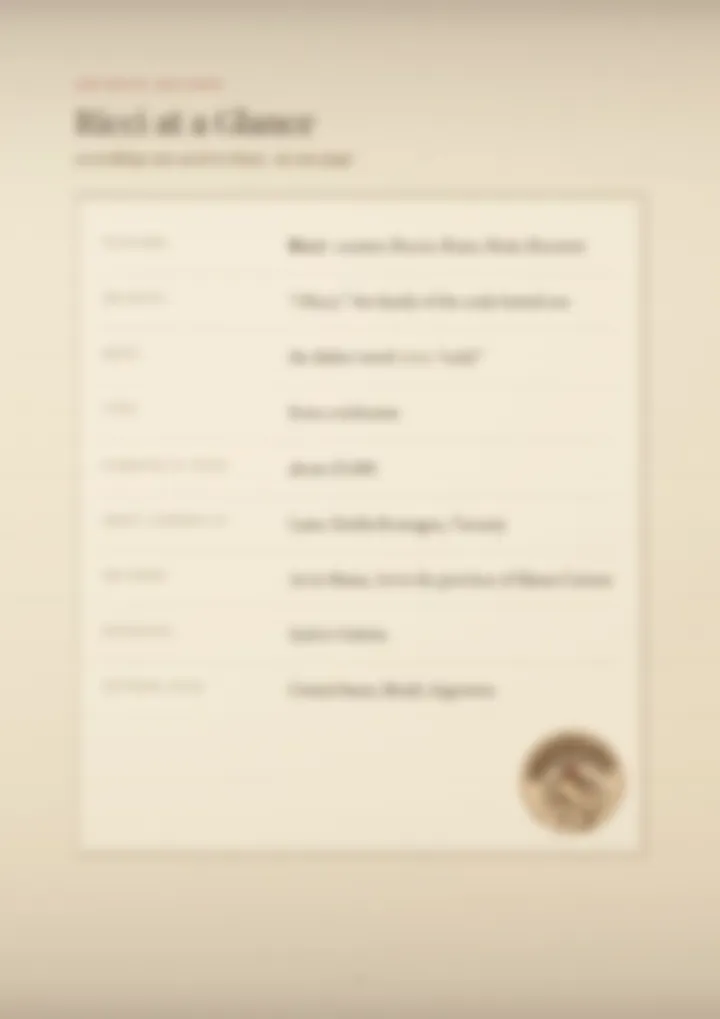 A blurred page from the PDF on the Ricci surname