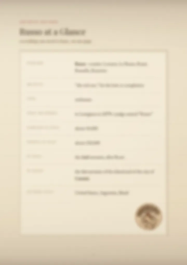 A blurred page from the PDF on the Russo surname