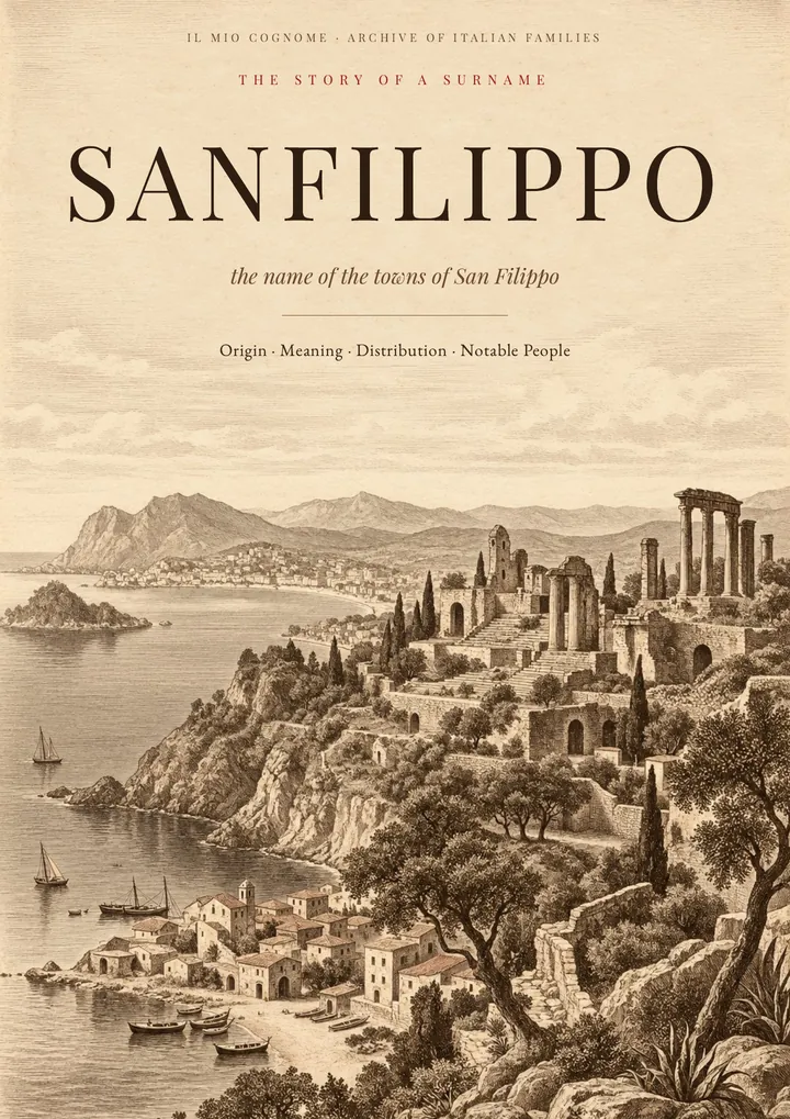 Cover of the PDF on the Sanfilippo surname